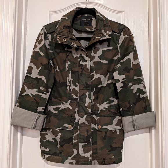 Love Tree Women's Camo Military Jacket - Picture 3 of 12